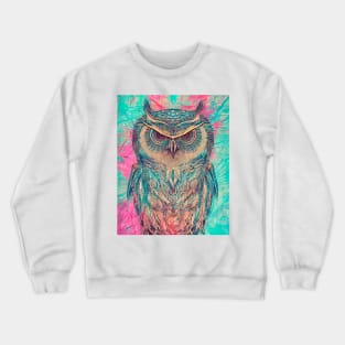 Artistic Owl Crewneck Sweatshirt